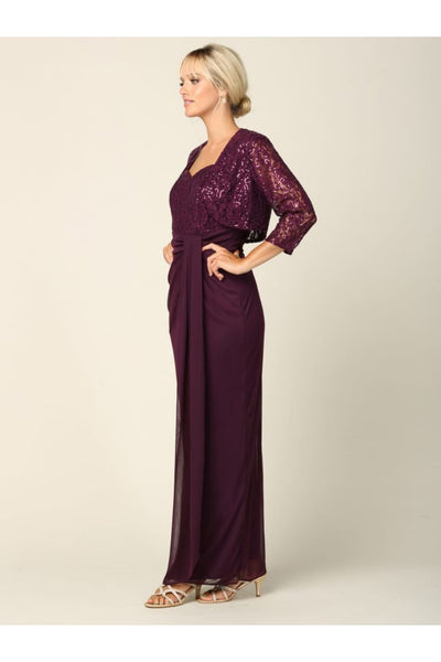 Eva USA 3406 Mother of the Bride Sweetheart 2 PC Chiffon Bolero Dress - Dress