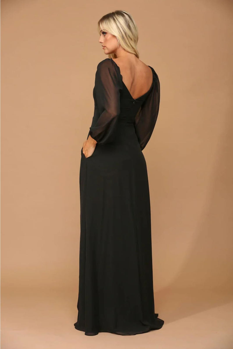 Funeral Dress in Black for Women, Plus Size by Eva USA 3452