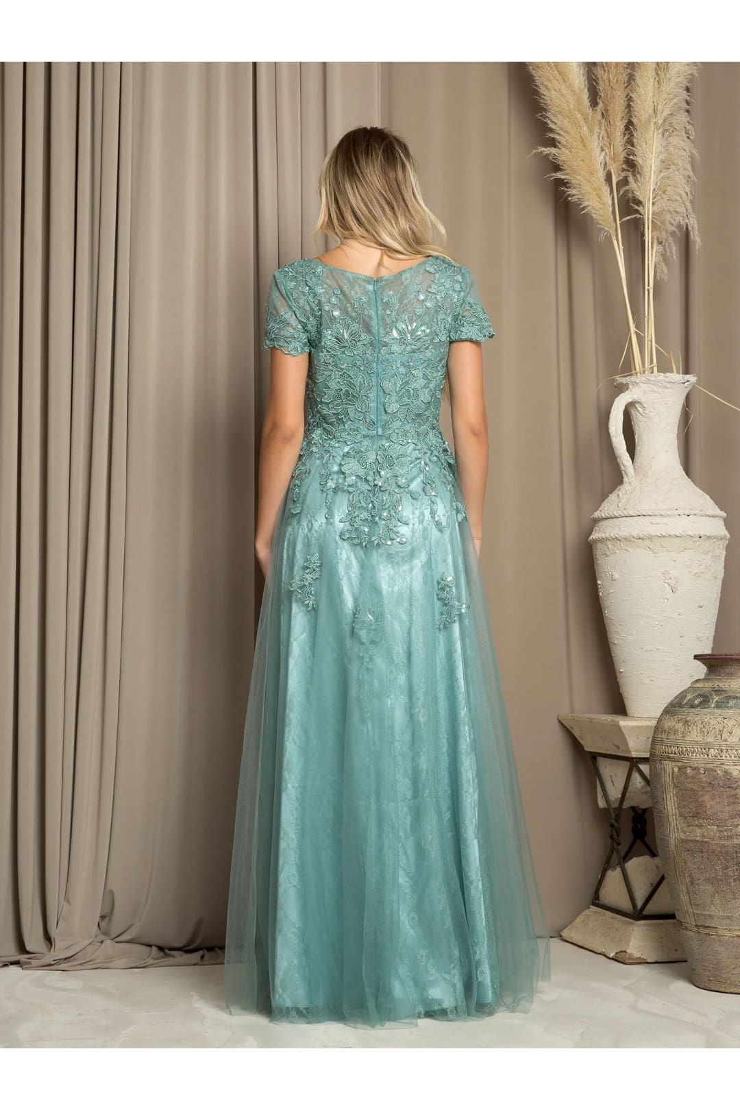 Eva USA 5261 Long Formal Mother of the Bride A Line Dress - Mother of the Bride Dresses
