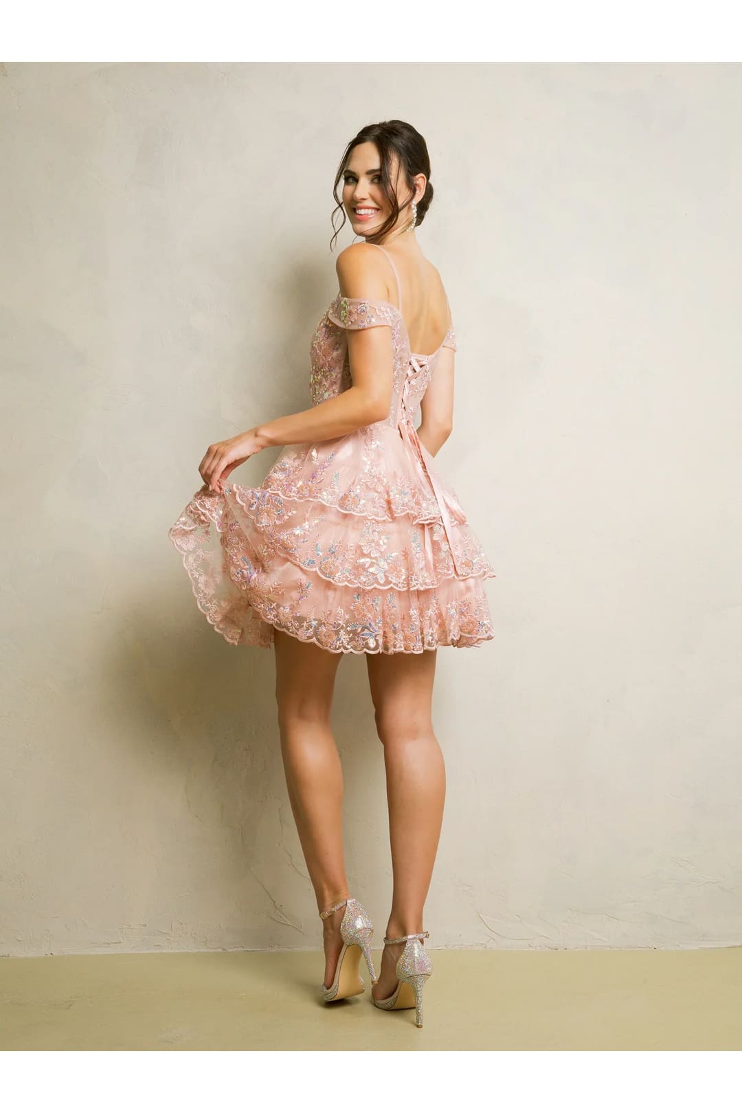 Eva USA 5288 A Line Homecoming Short Lace Cocktail Dress - Cocktail Dresses