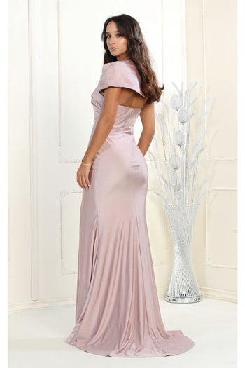 Pleated Fitted Mermaid Dress - Dress