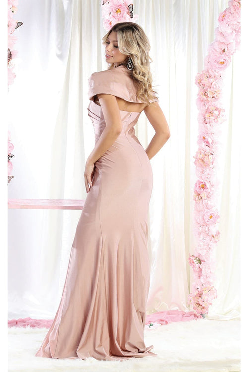 Pleated Fitted Mermaid Dress - Dress