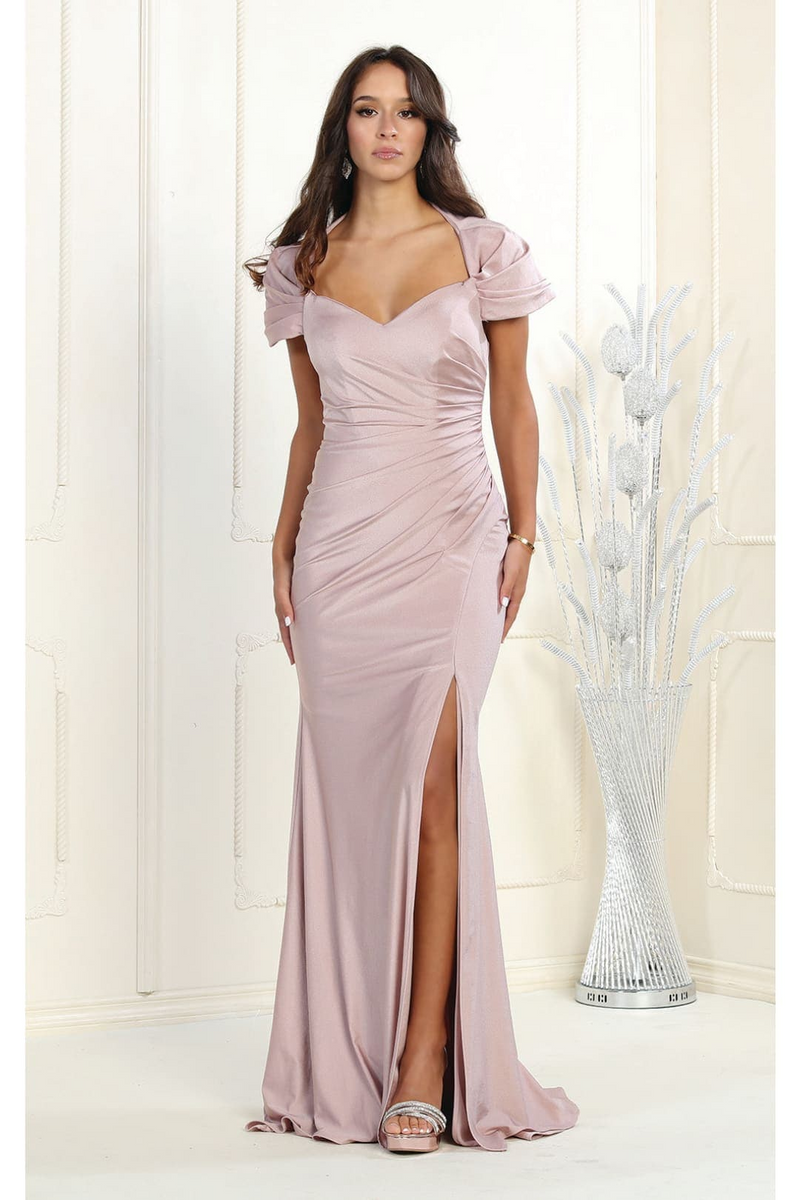 Women's May Queen Mauve Bridesmaid Dresses Satin and Plus Size Gowns Mq1928 4