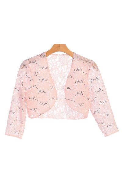 Formal Bolero Long Sleeve Lace Jacket - The Dress Outlet