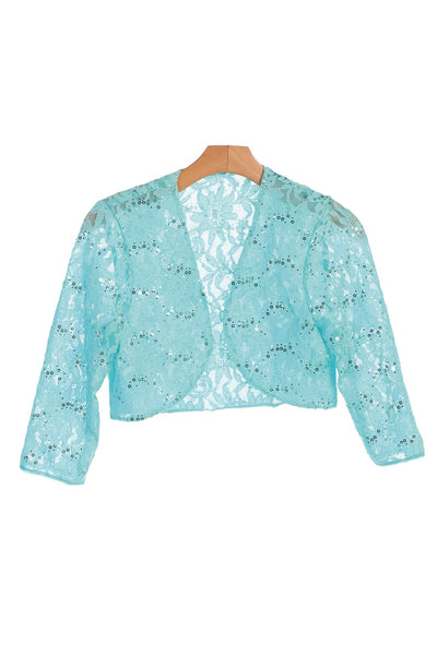 Formal Bolero Long Sleeve Lace Jacket - The Dress Outlet
