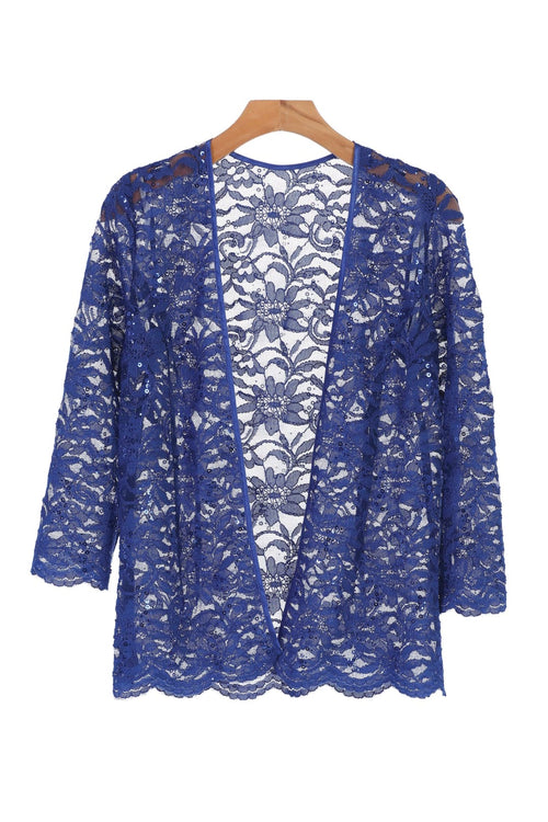 Formal Lace Scallop Edge Jacket - The Dress Outlet