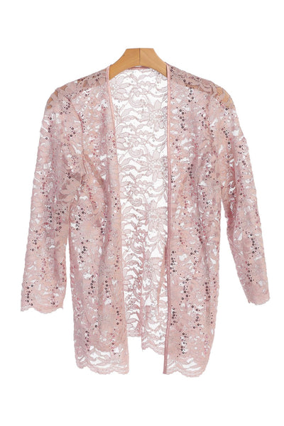 Formal Lace Scallop Edge Jacket - The Dress Outlet