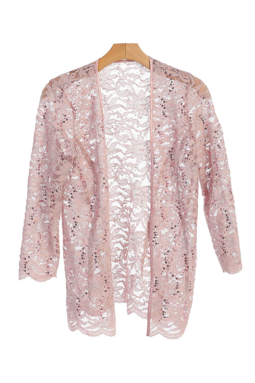 Formal Lace Scallop Edge Jacket - The Dress Outlet