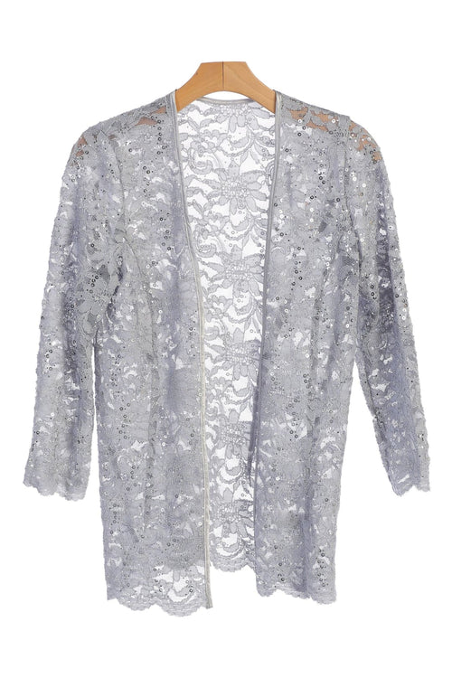 Formal Lace Scallop Edge Jacket - The Dress Outlet