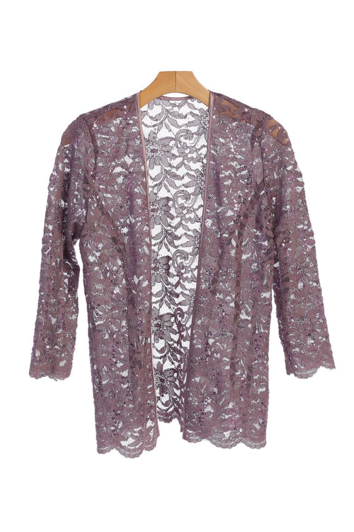 Formal Lace Scallop Edge Jacket - The Dress Outlet