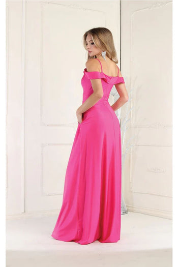 Fuchsia Bridesmaid Dresses in Satin and Plus Size Gowns by MQ1988 - Dress