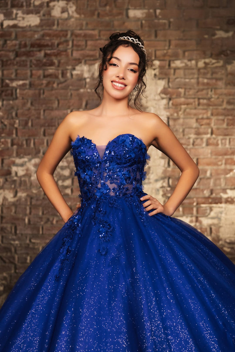 Sweet 16 Birthday Party Dress in Royal by LK243 Ball Gown