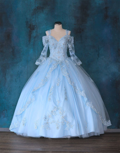 Calla KY229 Girls Lace Bell Sleeve Ball Gown