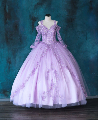 Calla KY229 Girls Lace Bell Sleeve Ball Gown