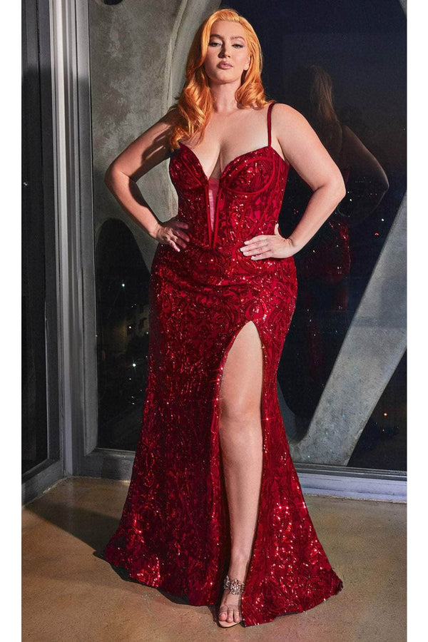 Gown for New Year’s Eve in Red Style CM334C Party Dress - Red / 16 - prom