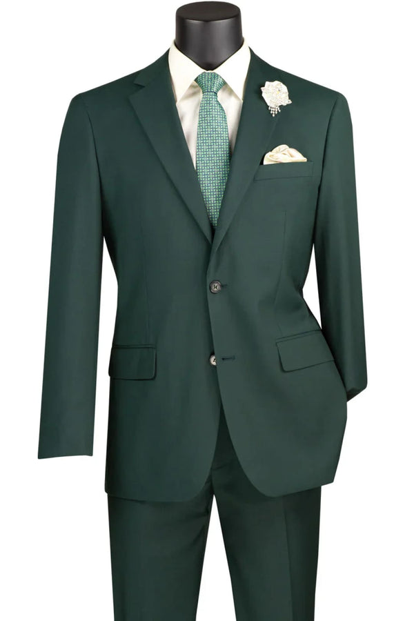 Green Groomsmen Suit for Men & Boys - Perfect for Weddings + Free Tie - Green / 36Short - Suits