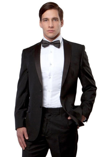 Men's Slim Fit Black Tuxedo by Bryan Michaels