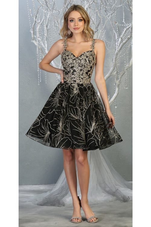 Homecoming Short Embroidered Dress