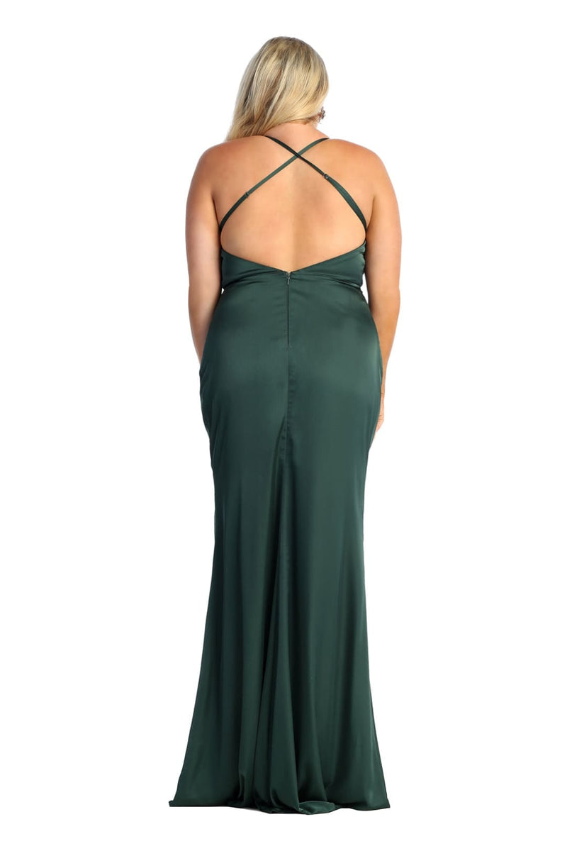 slim fit dress slacks Wrenley Satin Ruffle Midi Dress