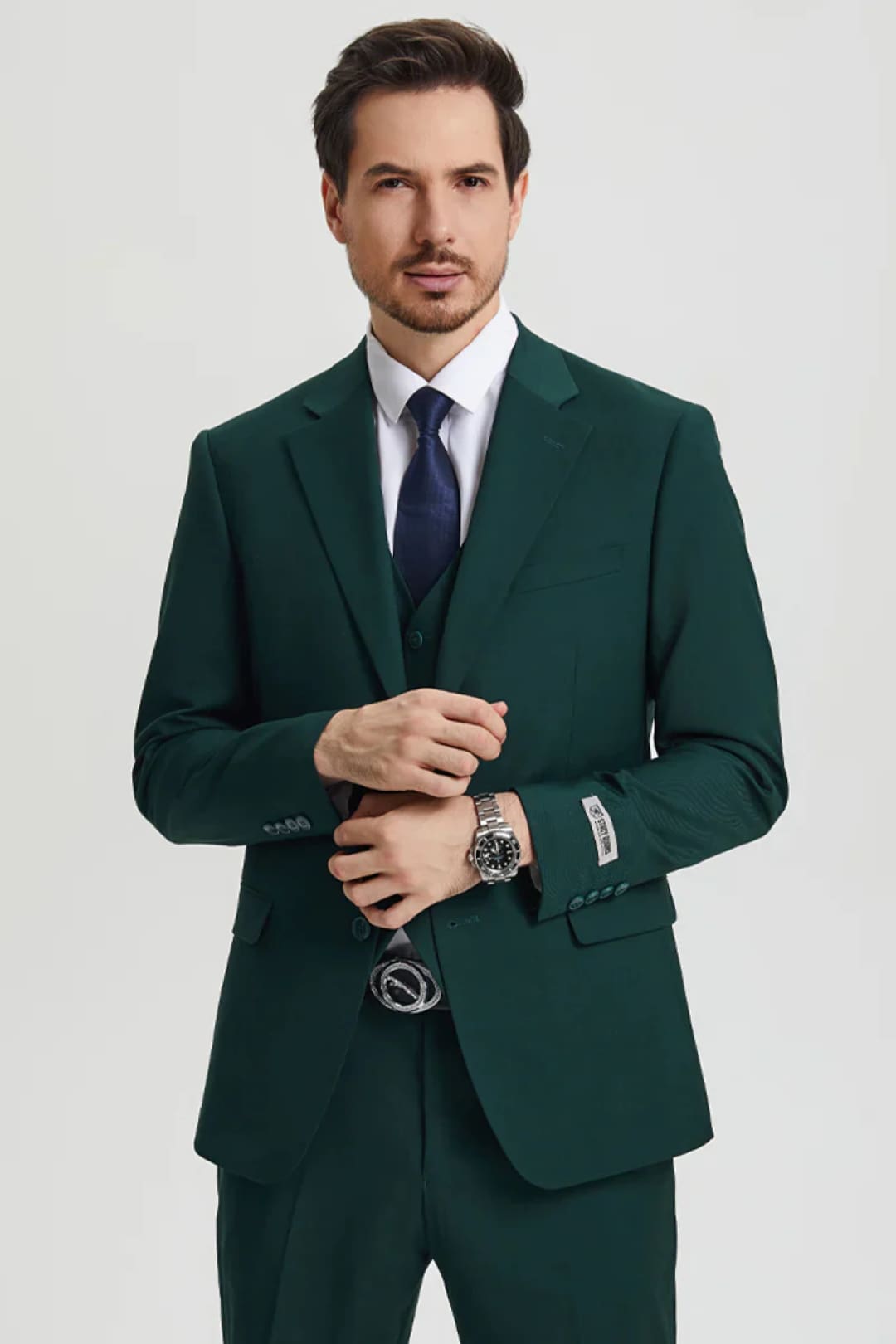 Hunter Green Groomsmen Suit for Men & Boys - Perfect for Weddings + Free Tie - Hunter Green / 36Regular - Suits