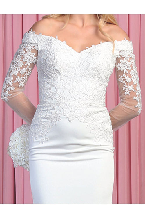 Ivory Wedding Formal Dress - IVORY / 4 - Dress