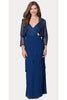 J&J Fashion 8729 Classy Mother Of The Bride Dresses - NAVY BLUE / M