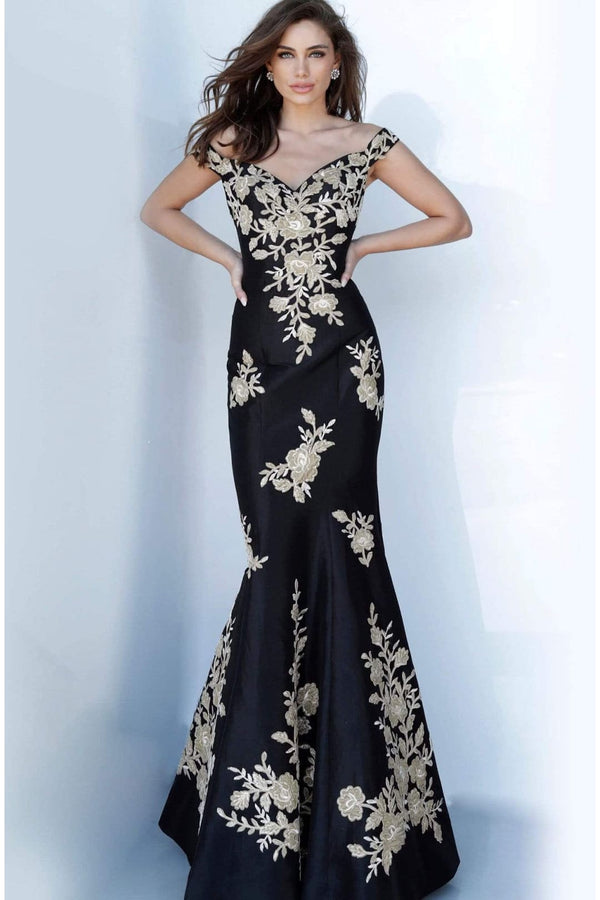 Jovani - 00635 Sweetheart Embroidered Trumpet Dress - Prom