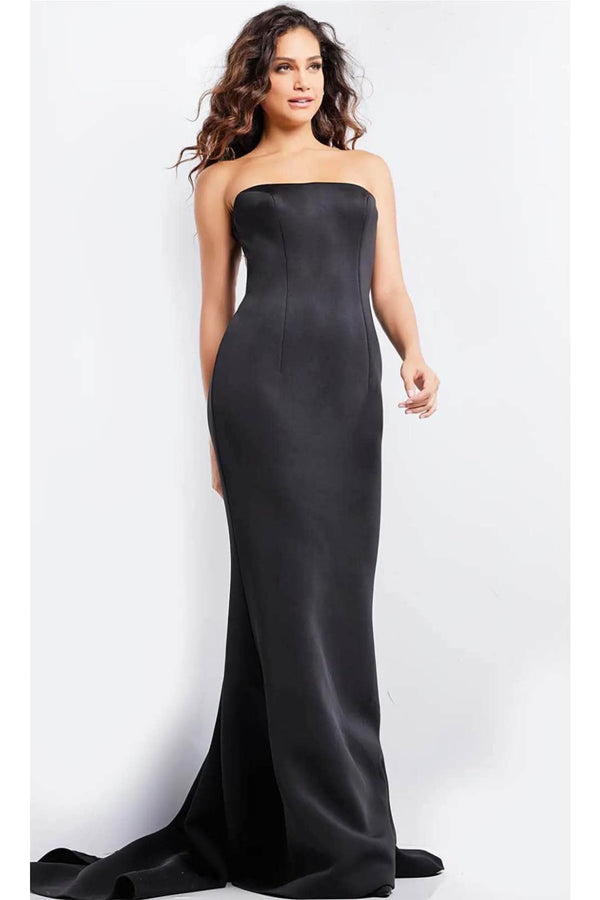 Jovani 07427 - Strapless Prom Gown - Black / 00 - Prom