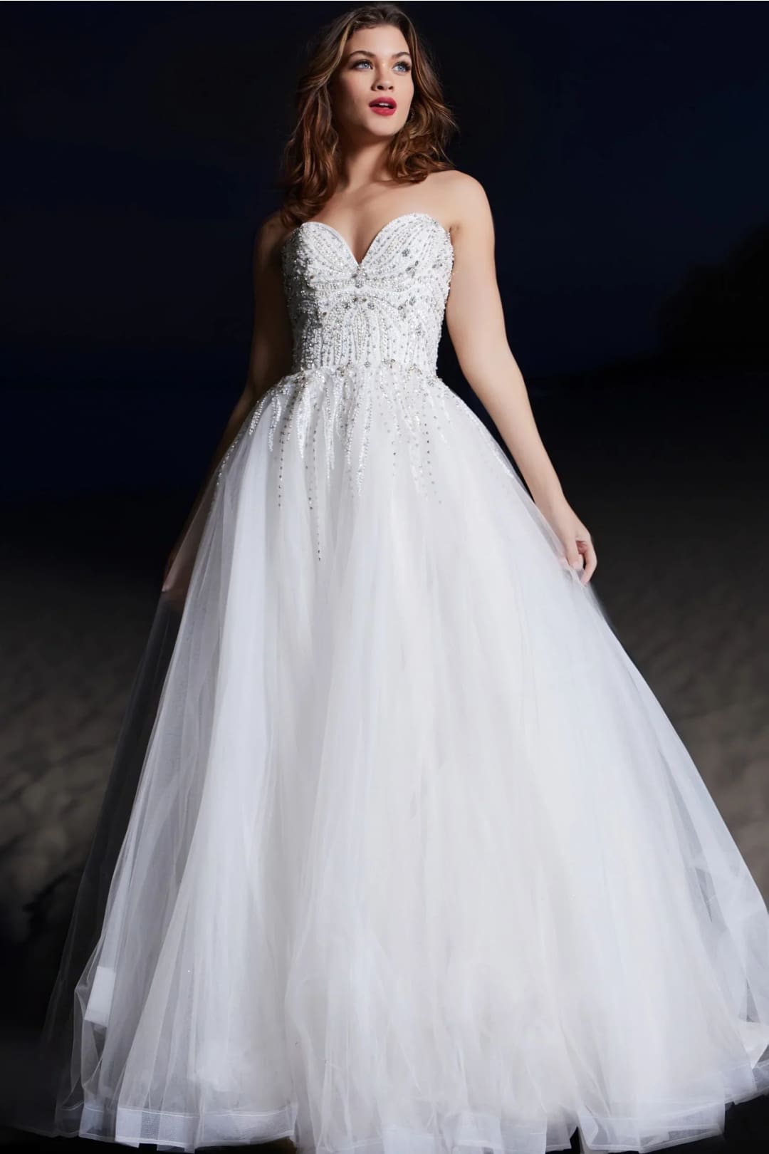 Jovani 07946 - Beaded Ballgown with Sweetheart Neckline for Prom - Prom