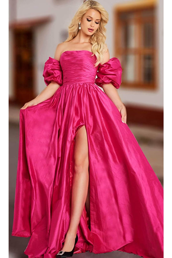 Jovani - 08157 Embellished Plunging Sweetheart Long Gown - Prom