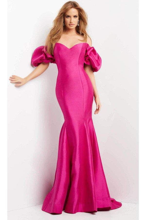 Jovani 09031 - Puff Sleeve Off Shoulder Evening Dress - Prom