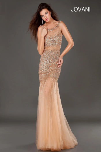 Jovani 171100 - Stunning Beaded Prom Dress with Cutout Back - Prom