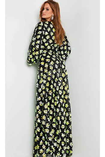 Jovani 220770 - Sheer Sheath Dress with Beaded Embellishments - Prom