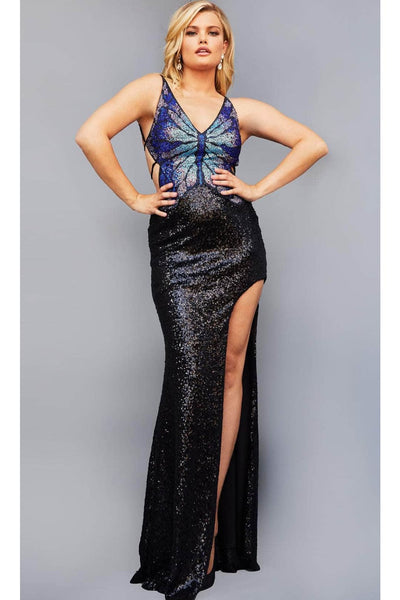 Jovani 22521 - Enchanting Butterfly Sequin Prom Dress - Prom