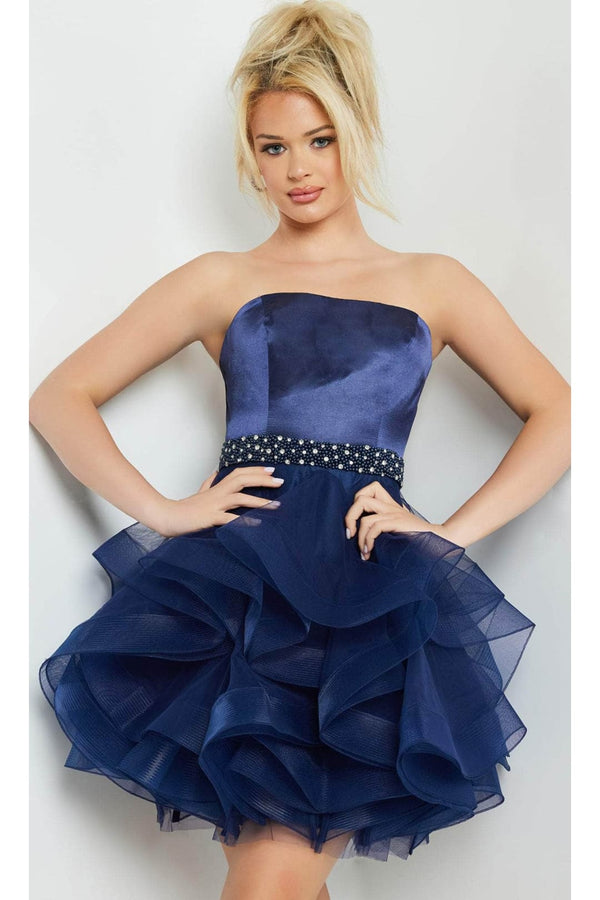 Jovani 22901 - Strapless Beaded Waist Cocktail Dress - Prom