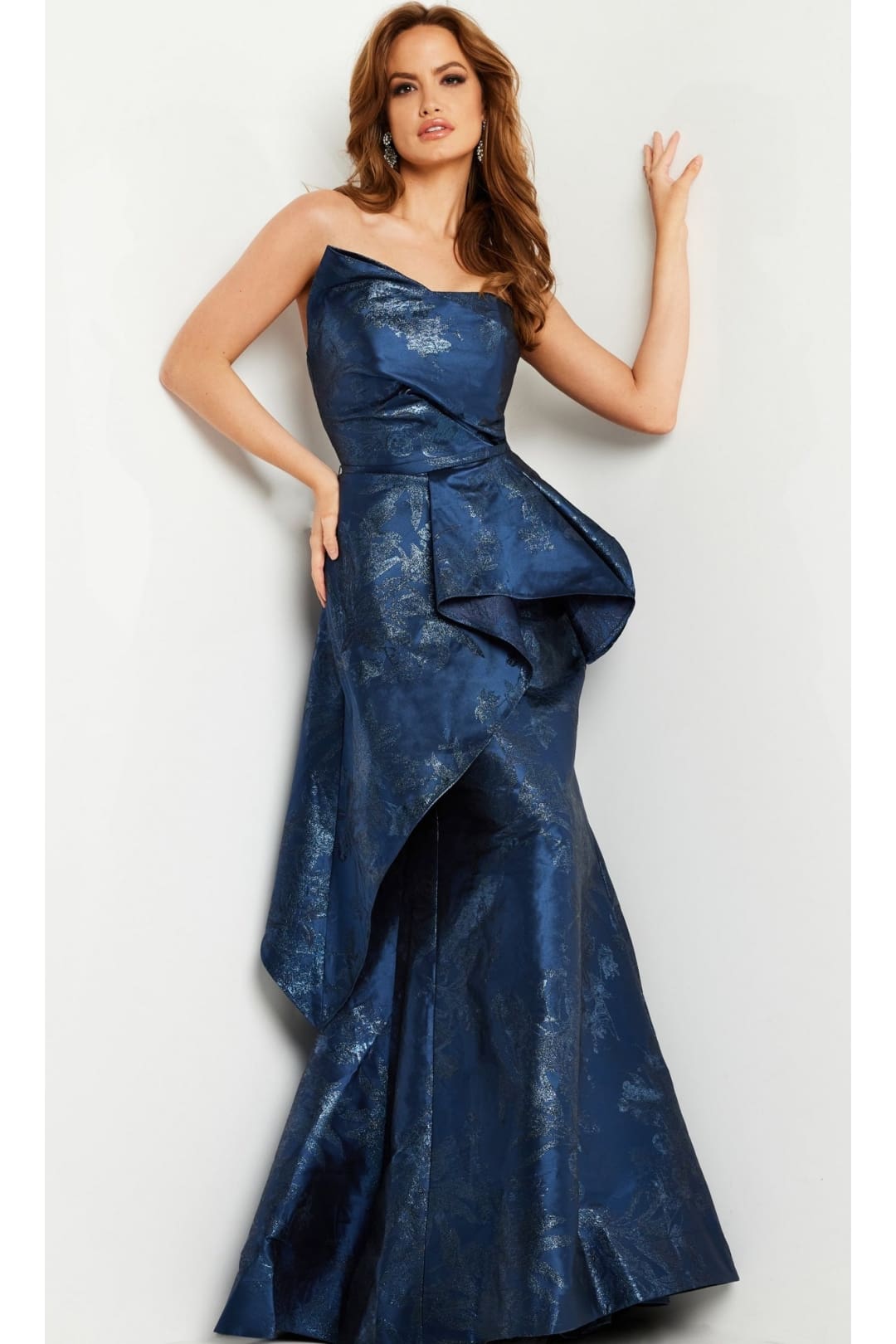Jovani 23624 Long Formal Dress - Navy / 00 - Apparel & Accessories > Clothing > Dresses