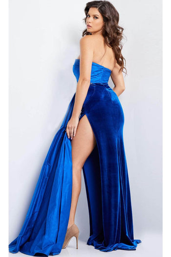 Jovani 23947 - Pleat Bodice Evening Dress with Slit - Prom