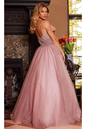 Jovani 24051 - Beaded Asymmetric Neck Ballgown - Prom