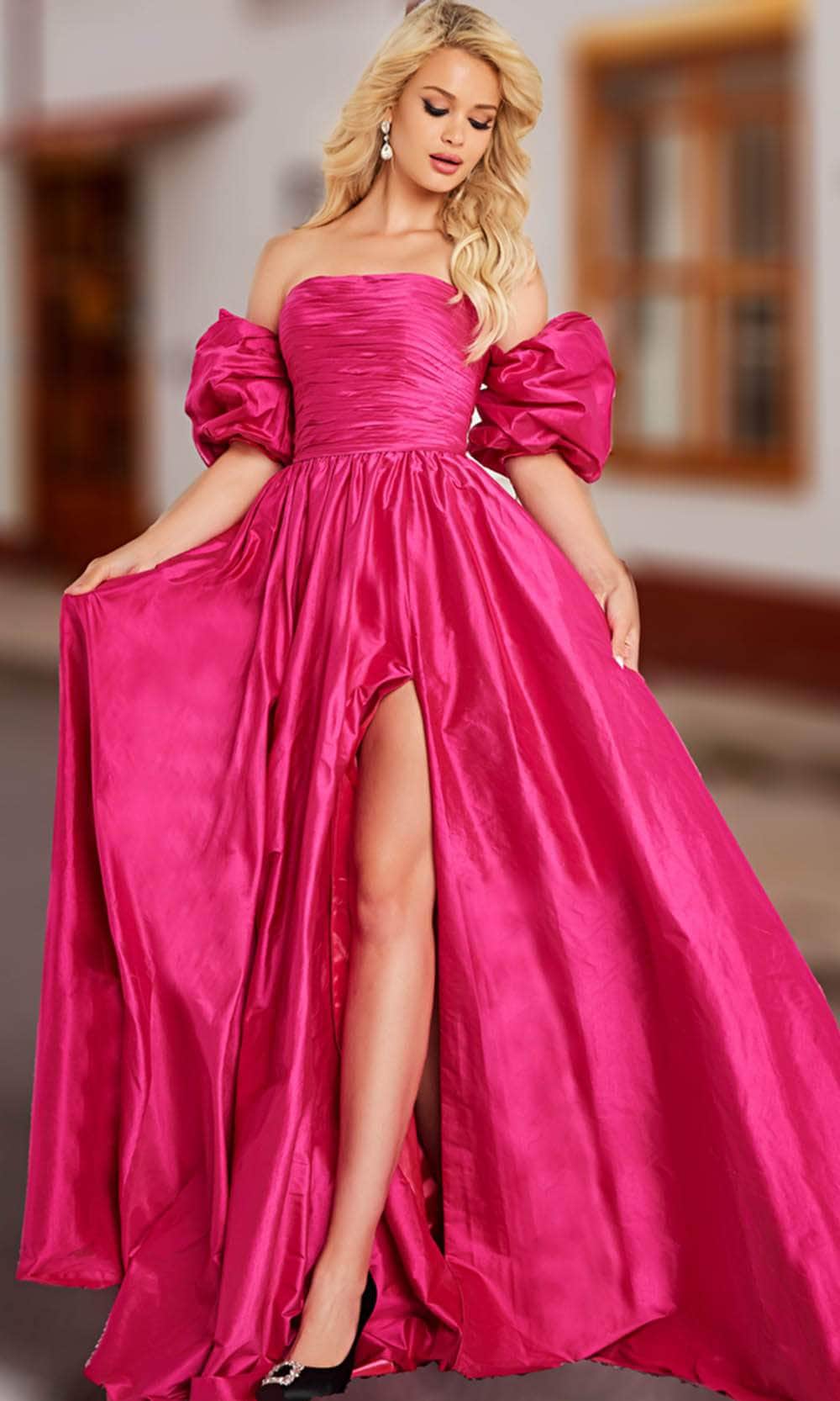 Jovani 24099 - A Stunning Taffeta A-line Gown - Prom