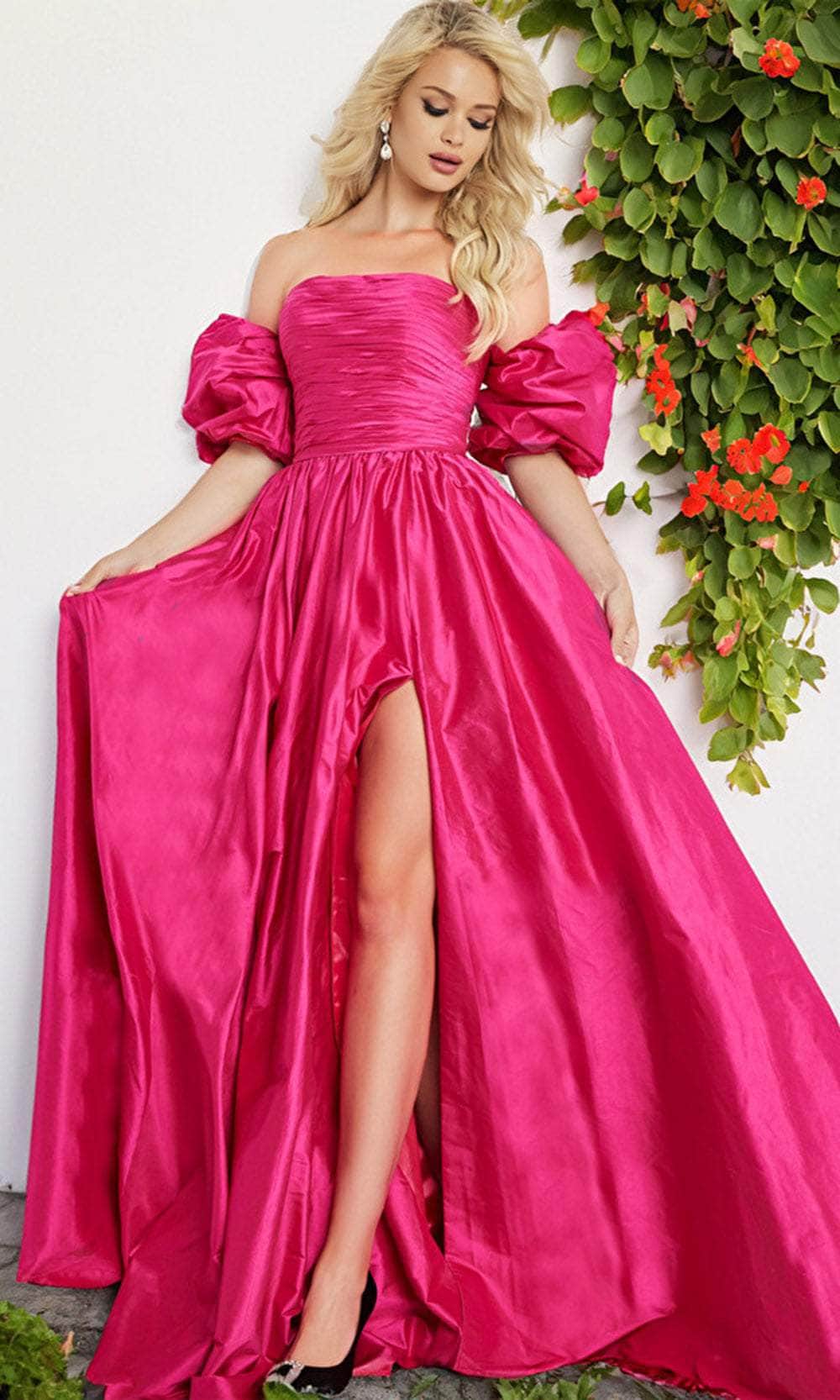 Jovani 24099 - A Stunning Taffeta A-line Gown - Prom