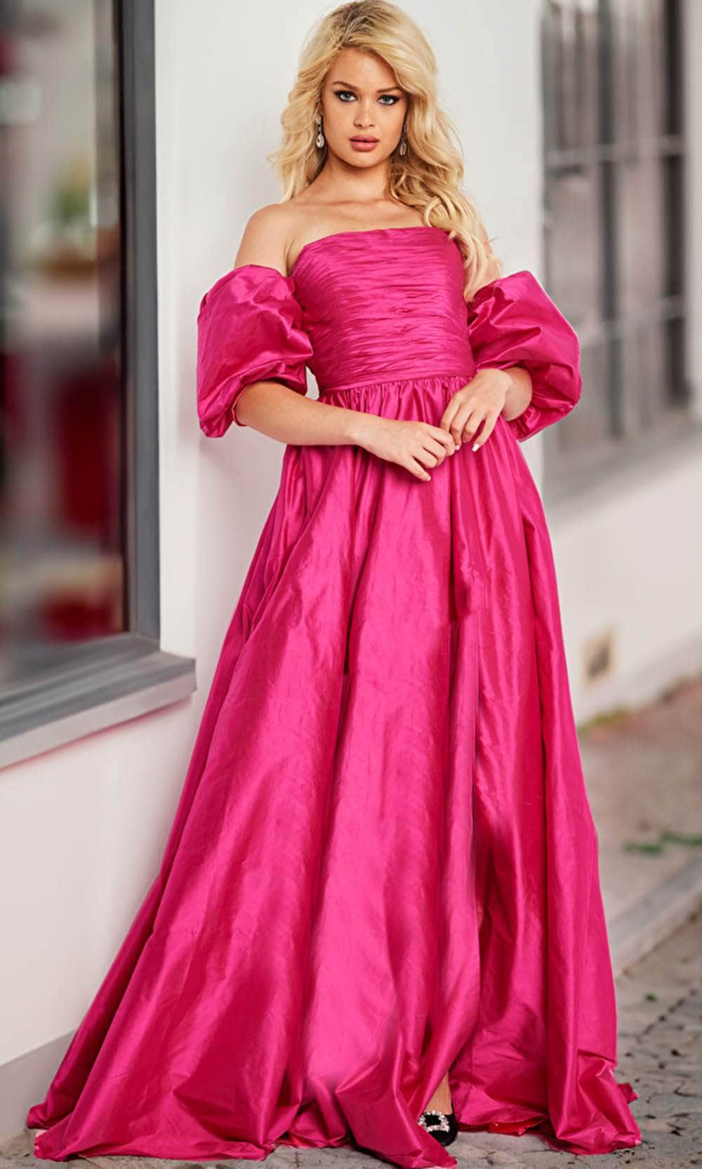 Jovani 24099 - A Stunning Taffeta A-line Gown - Prom