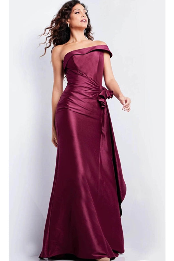 Jovani 25831 - Straight Ruched Waist Evening Gown - Prom