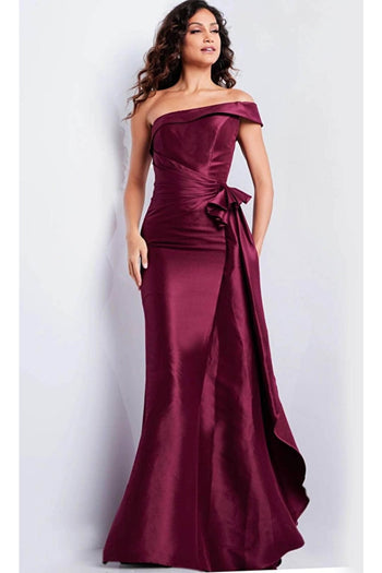 Jovani 25831 - Straight Ruched Waist Evening Gown - Prom