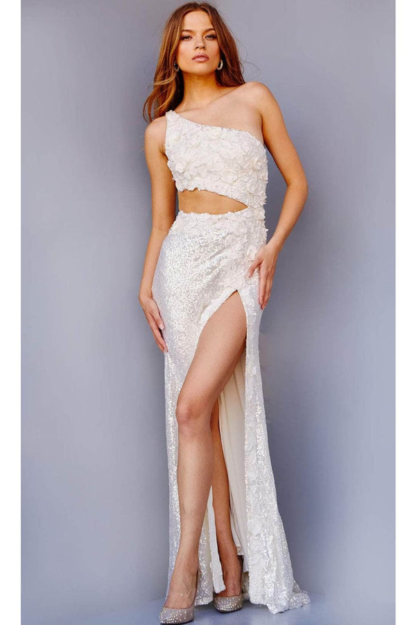 Jovani 26058 - Beaded Illusion Prom Gown - Prom