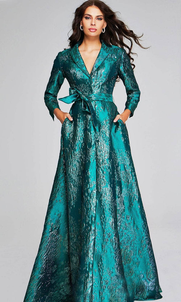 Jovani 40297 - Long Sleeve A-Line Evening Gown - Prom