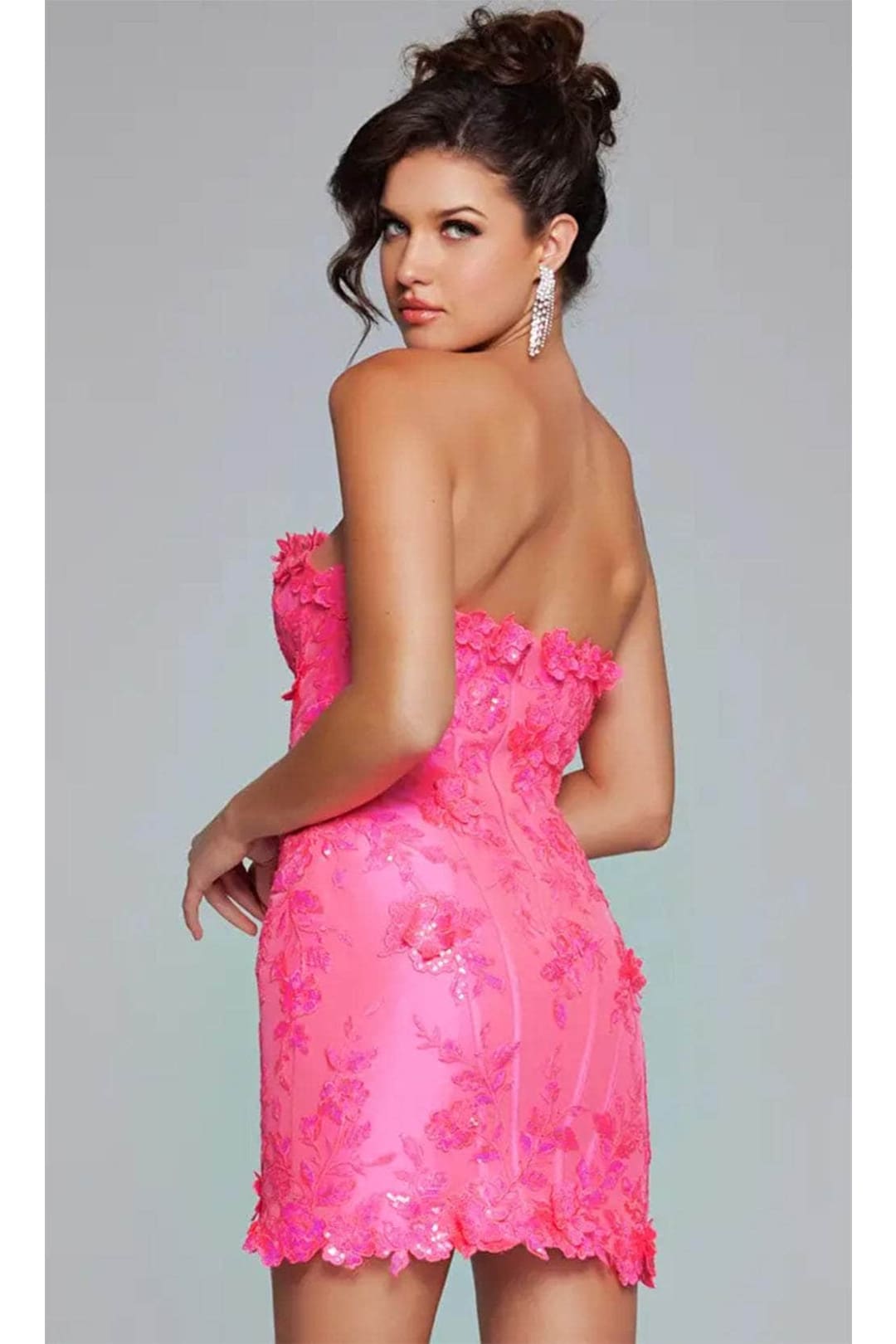 Jovani 40380 - Floral Appliqued Sweetheart Cocktail Dress - Prom