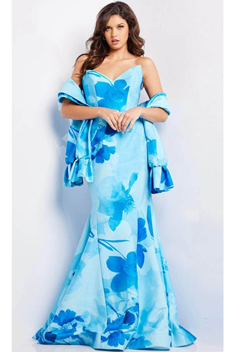 Jovani 4466 Strapless Sweetheart Neckline Mermaid Evening Dress