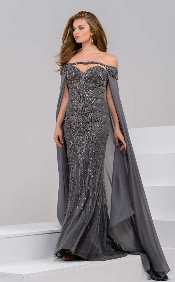Jovani 45566 - Off-Shoulder Sheath Dress - Prom