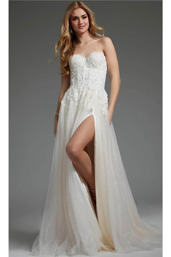 Jovani JB25730 - Embroidered Sweetheart Bridal Gown - Prom