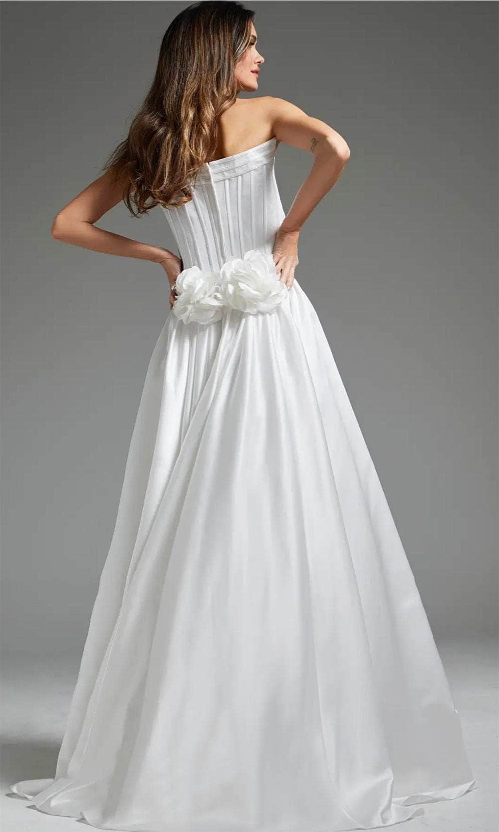 Jovani JB40784 - Bridal Gown with Corset Bodice and Straight-Across Design - Prom